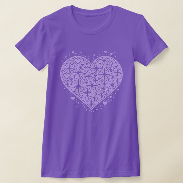 Funkelheartburstdesign T-Shirt (Ablage )