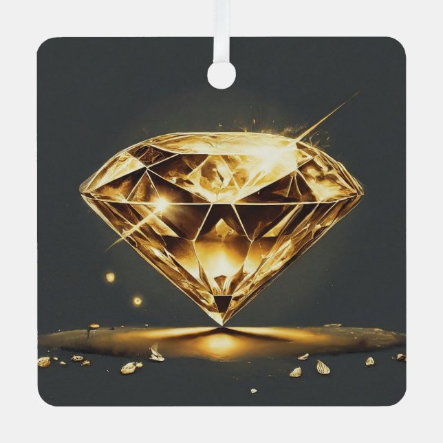 Funkellächeln Ornament Aus Metall (Vorderseite)