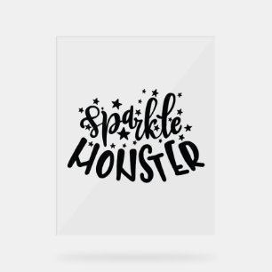 Funkelmonster Halloween Acrylschild