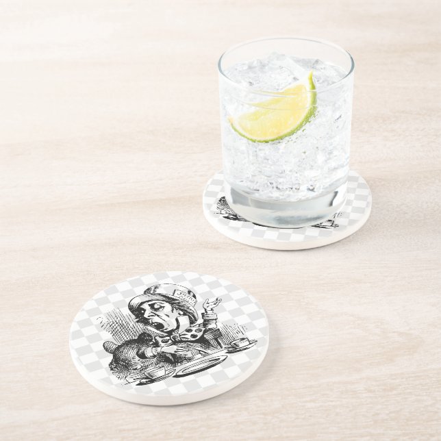 Funkeln, Funkeln, kleiner Schläger Sandstein Untersetzer (Seite)