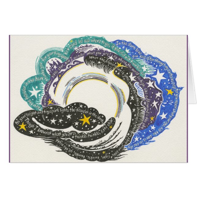 Funkeln, Funkeln, Sternkarte (Vorderseite (Horizontal))