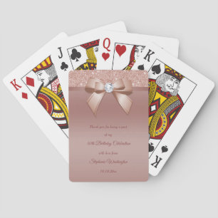 Funkeln & Glamour, Roségold-Geburtstagsfeier Spielkarten