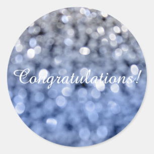 Funkeln - Herzlichen Glückwunsch Rundaufkleber Runder Aufkleber