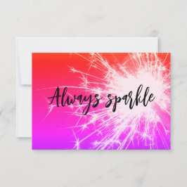 funkeln immer funkelnde Rosa lila orange Dankeskarte