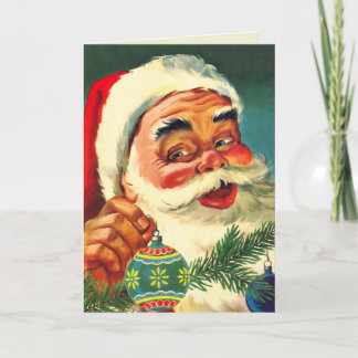Funkeln in seinen Augen Santa Feiertagskarte