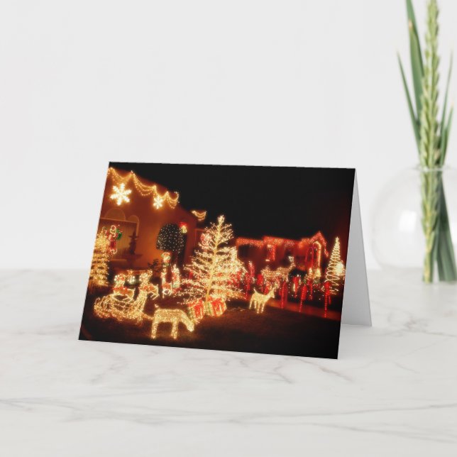 Funkeln-Nachbar-Weihnachtskarte Feiertagskarte (Vorderseite)