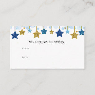 Funkeln Sie, wieviele Süßigkeiten im Glas Begleitkarte