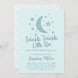 Funkeln-Stern-tadellose Babyparty Einladung