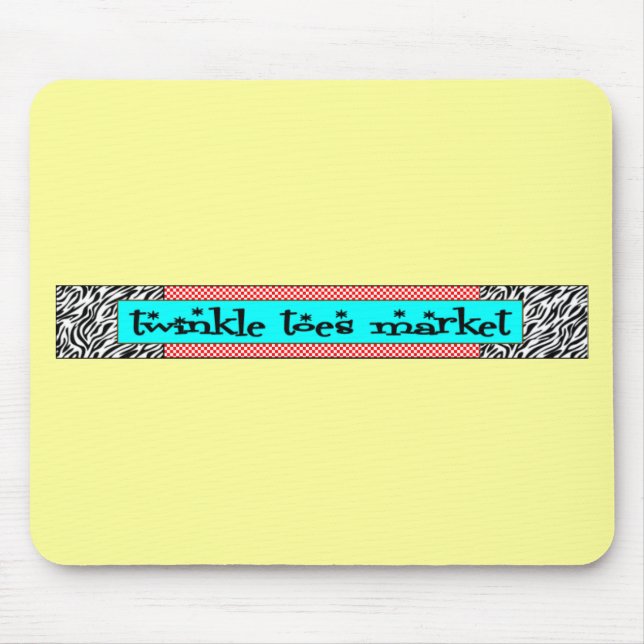Funkeln Toes Markt-Logo Mousepad (Vorne)