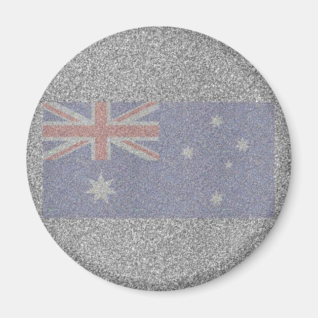 Funkelnd australische Flagge Magnet (Vorne)