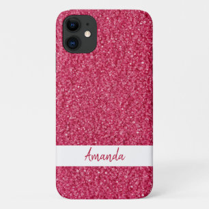 Funkelnd, benutzerdefinierter Girl-Rosa-Glitzer Case-Mate iPhone Hülle