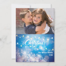 Funkelnd Blue Snowflake Weihnachts-Foto