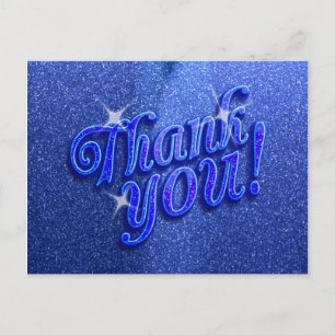 Funkelnd Blue Vielen Dank Postcard Postkarte