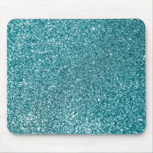 Funkelnd Bokeh-Imitate Aquamariner Glitzer Mousepad