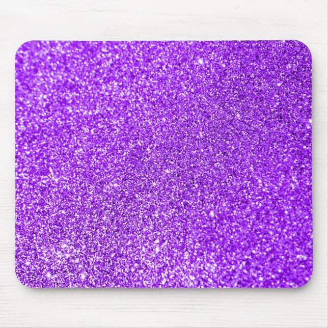 Funkelnd Bokeh Imitate Violet Lila Glitzer Mousepad (Vorne)