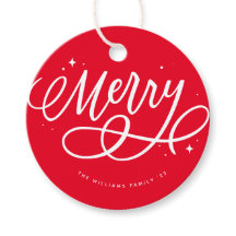 Funkelnd Bubbly Script Merry Holiday