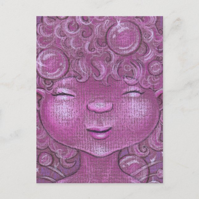 Funkelnd Bubbly Sleepy Head Postkarte (Vorderseite)