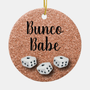 Funkelnd Bunco Baby-Imitat-Rosen-GoldGlitzer Keramikornament