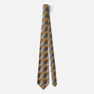 Funkelnd Decorative Gold & Silver Necktie Krawatte
