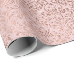 Funkelnd Diamanten Blush Damask Pink Rose Gold Geschenkpapier<br><div class="desc">Elegantes zeitgenössisches Verpackungspapier. Für alle Veranstaltungen wie Geburtstage,  Jubiläum,  neue Zuhause,  Abschluss-Ruhestand,  Weihnachten,  Valentine,  Firmenfeiern,  Hochzeitspackungen etc.</div>