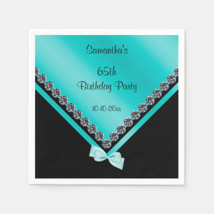 Funkelnd Diamanten u. aquamariner Bogen-65. Serviette