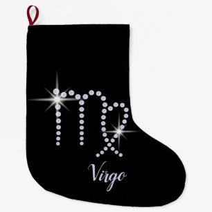 Funkelnd Diamonds Virgo-Symbol Großer Weihnachtsstrumpf