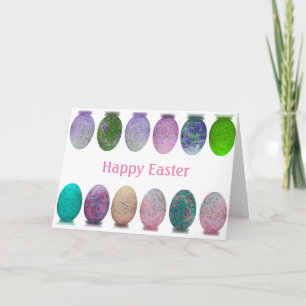 Funkelnd Eier glücklich Ostern Karte