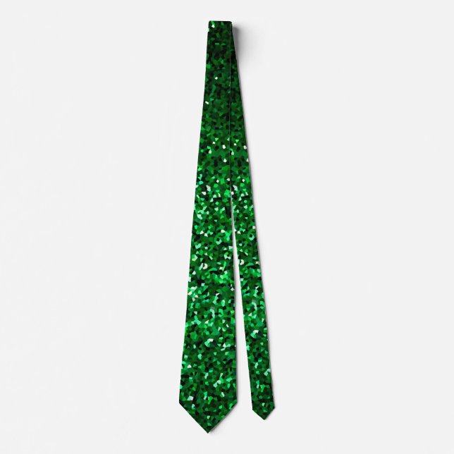 Funkelnd Emerald Green Glitzer Patterns Wedding Krawatte (Vorderseite)