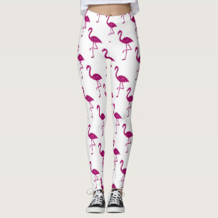 Funkelnd Flamingo Rosa Glitzer Glitzern Muster Leggings