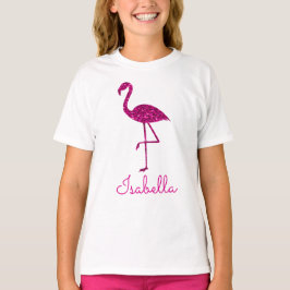 Funkelnd Flamingo Rosa Glitzer Glitzern Persönlich T-Shirt