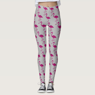 Funkelnd Flamingo Rosa Glitzern grau Leggings