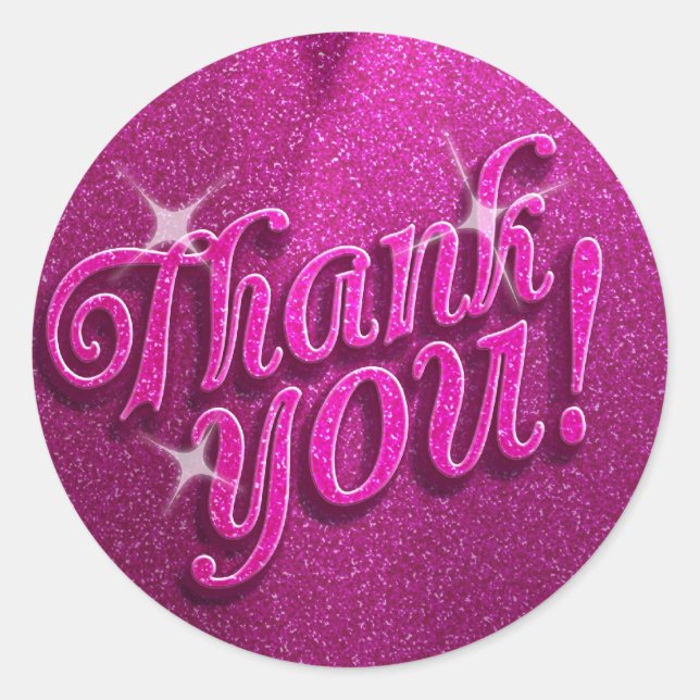 Funkelnd Geburtstagsparty Danke Stickers (Vorderseite)
