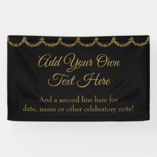 Funkelnd Glitterie Gold Garland hinzufügen Banner