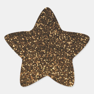 Funkelnd Glitzer aus Schwarzgold Stern-Aufkleber