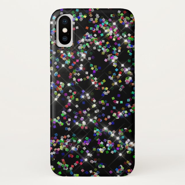 Funkelnd Glitzer Confetti Telefoncase Case-Mate iPhone Hülle (Rückseite)