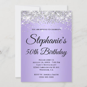 Funkelnd Glitzer Lavendel Lila Schicht Einladung