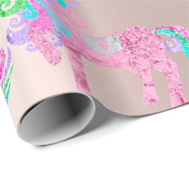 Funkelnd Glitzer Rosa Fairly Blush Pulver Geschenkpapier