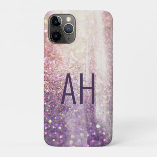 Funkelnd Glitzer rosa lila Initialen Case-Mate iPhone Hülle