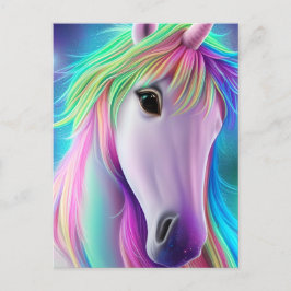 Funkelnd Glitzer Shiny Real Regenbogen Lila Feiertagspostkarte