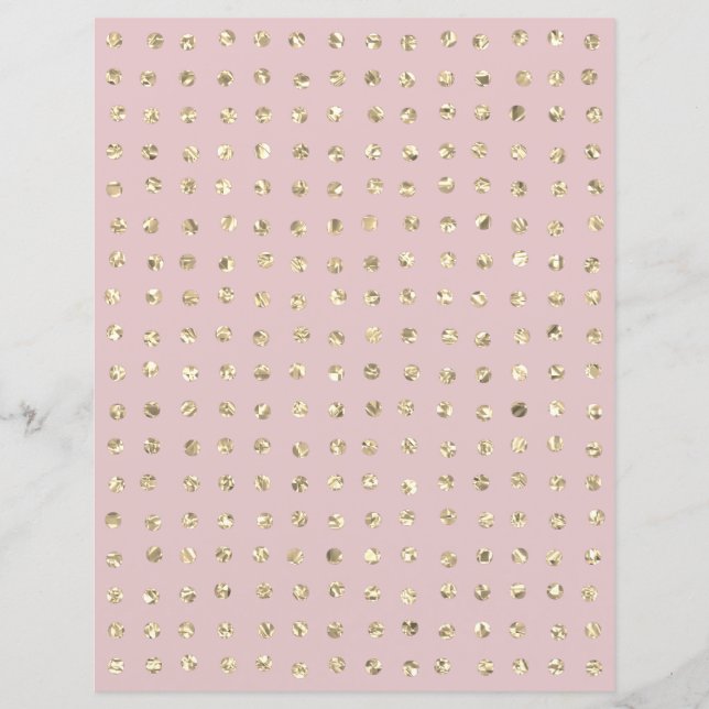 Funkelnd Gold Crystal Glitzer Dots Scrapbook Paper (Vorderseite)