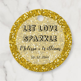 Funkelnd Gold Glitzer Lassend Liebe Sparkle Geschenkanhänger