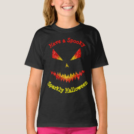Funkelnd Jack O'Lantern Gesicht Halloween Personal T-Shirt