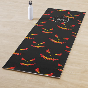 Funkelnd Jack O'Lantern Halloween-Mustermonogramm Yogamatte