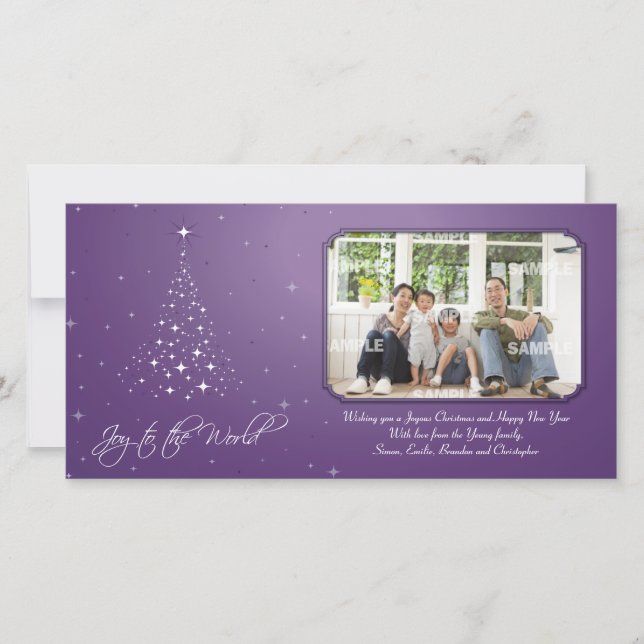 Funkelnd Joy Foto Card Feiertagskarte (Vorderseite)