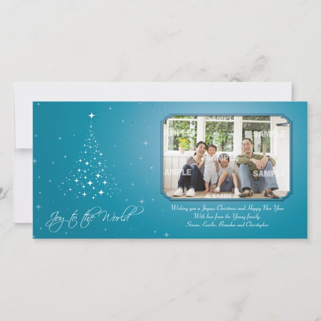 Funkelnd Joy Foto Card Feiertagskarte (Vorderseite)