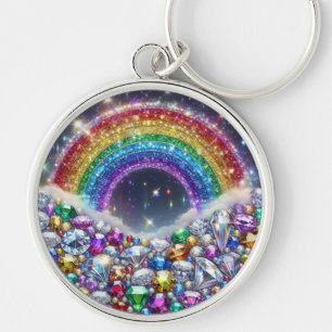 funkelnd, juwelenförmiger Regenbogen Schlüsselanhänger