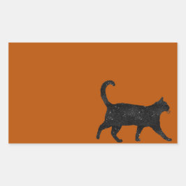 Funkelnd Katze Rechteckiger Aufkleber