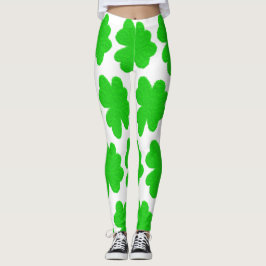 Funkelnd Kleeblatt mit Glück am St. Patrick's Day Leggings
