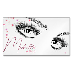Funkelnd Lashes Anleitung nach der Behandlung Star Magnetische Visitenkarte