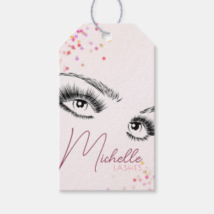 Funkelnd Lashes Pink Glitzer Confetti Aftercare Ki Geschenkanhänger